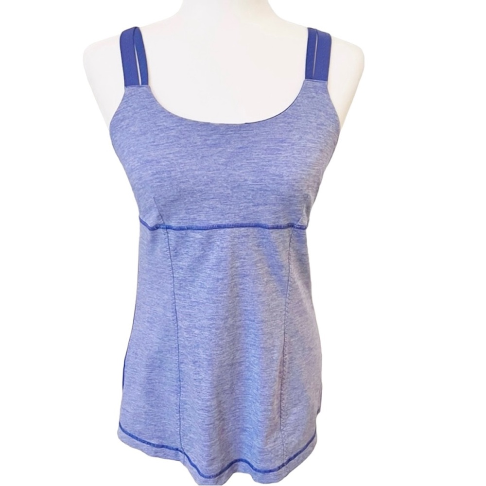 Lululemon Athletica || Purple Tank w/ Built-in Bra || Size 8 - Picture 2 of 7